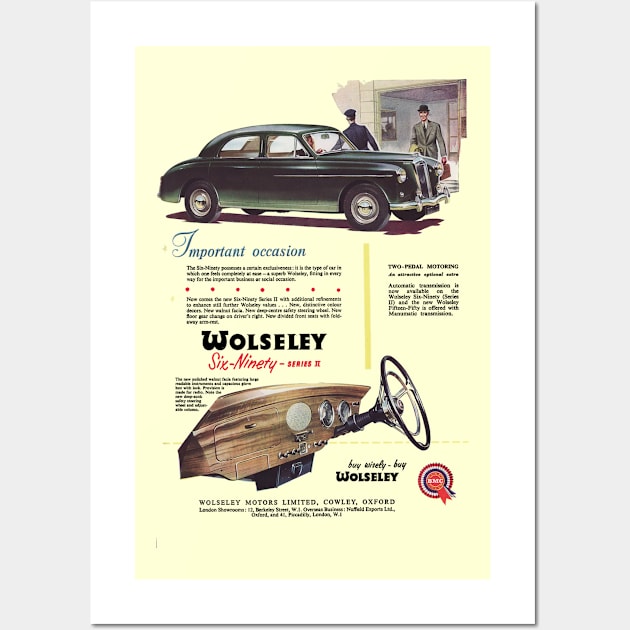 WOLSELEY SIX NINETY - advert Wall Art by Throwback Motors